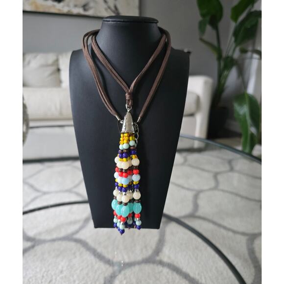 Boho Colorful Beaded Nexklace New - Picture 1 of 4